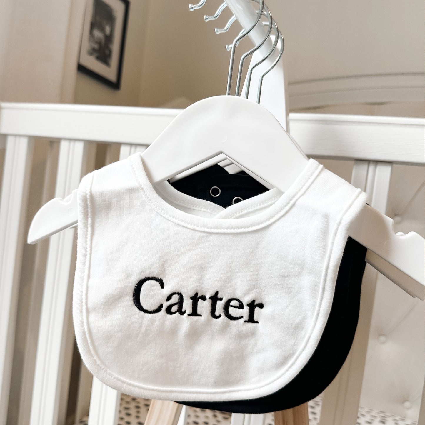 PERSONALISED COTTON BABY BIB BUNDLE - 2 PACK