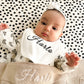 PERSONALISED DIAMOND KNIT BABY BLANKET GIFT SET BEIGE