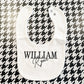 PERSONALISED COTTON BABY BIB WHITE