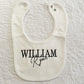 PERSONALISED COTTON BABY BLANKET & BIB GIFT SET