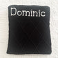 PERSONALISED DIAMOND COTTON KNIT BABY BLANKET BLACK