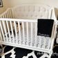 PERSONALISED DIAMOND COTTON KNIT BABY BLANKET BLACK