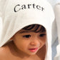 PERSONALISED HOODED BABY TOWEL WHITE