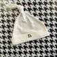 PERSONALISED KNOTTED BABY BEANIE WHITE